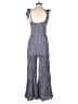 En Creme 100% Rayon Stripes Blue Jumpsuit Size M - photo 2