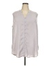 Torrid Gray Sleeveless Button-Down Shirt Size 3X Plus (3) - photo 1