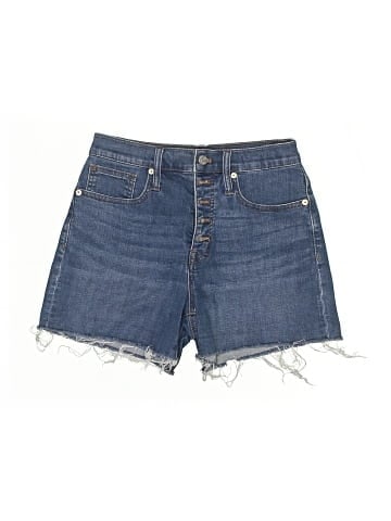 Madewell High-Rise Denim Shorts in Derby Wash: Button-Front Edition (view 1)
