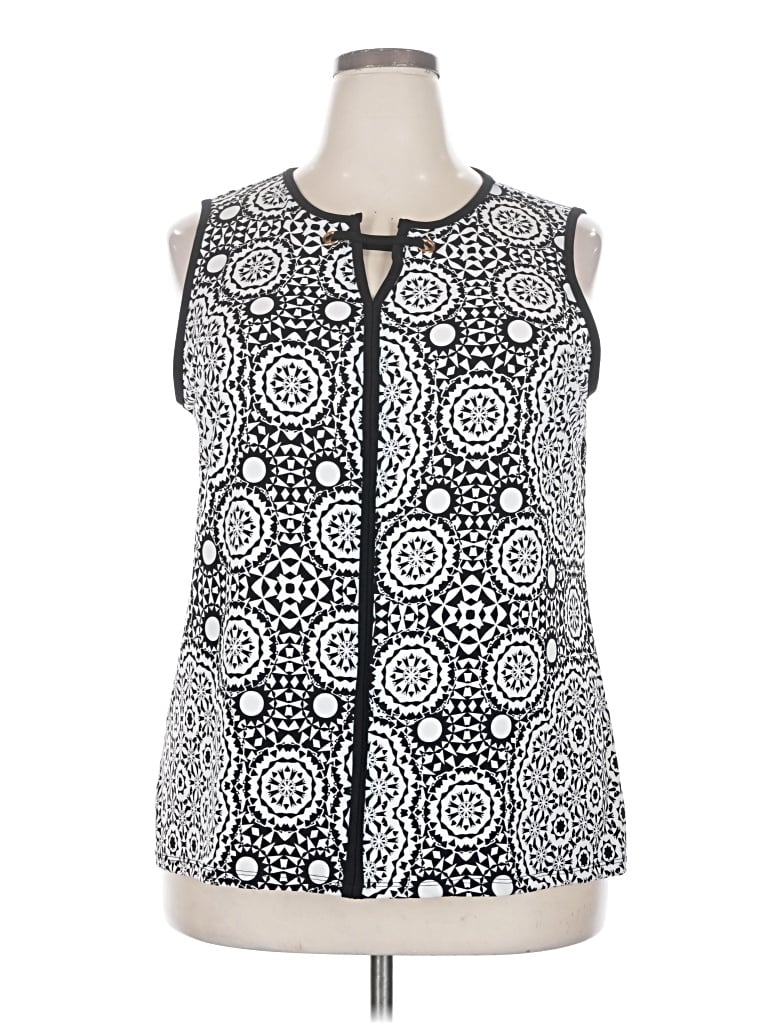 Pre-owned Liz Claiborne Career Sleeveless Blouse In Black