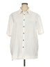 John Ashford 100% Polyester Solid Ivory Short Sleeve Blouse Size XXL - photo 1