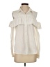 Calvin Klein Ivory Sleeveless Button-Down Shirt Size S - photo 1