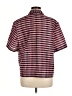 Collusion Stripes Burgundy Short Sleeve Button-Down Shirt Size 6 - photo 2