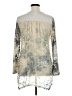 Vocal 100% Polyester Silver Long Sleeve Blouse Size XL - photo 2