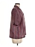 Collusion Stripes Burgundy Short Sleeve Button-Down Shirt Size 6 - photo 4