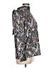 Ann Taylor 100% Polyester Paisley Teal Long Sleeve Blouse Size L - photo 4