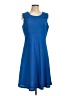 Nine West Solid Blue Casual Dress Size 12 - photo 1