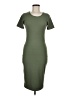 Lemite Solid Green Casual Dress Size M - photo 1
