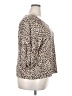 Cream & Sugar Animal Print Ivory 3/4 Sleeve Blouse Size XXL (estimated) - photo 4