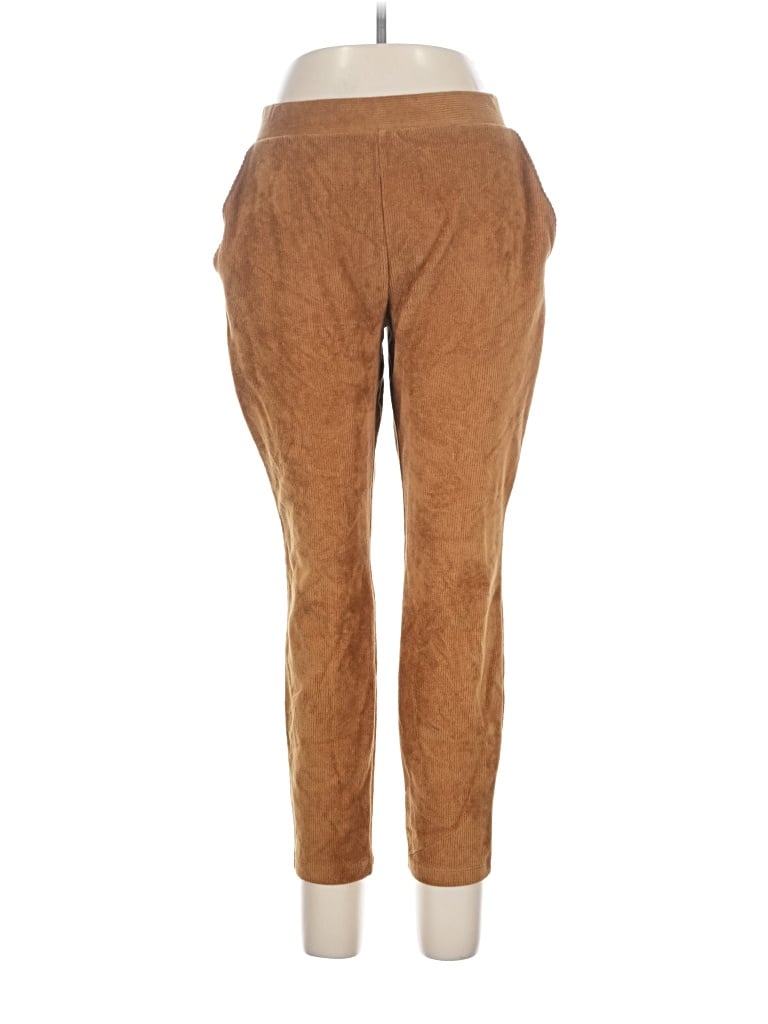 Pre-owned Lands' End Casual Pants In Brown