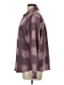 32 Degrees Plaid Burgundy Long Sleeve Blouse Size L - photo 5