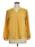 Unbranded 100% Polyester Yellow Long Sleeve Blouse Size XL - photo 1