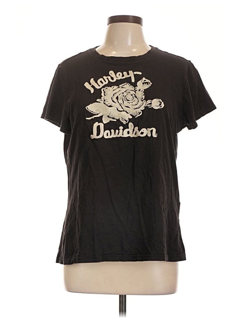 Pre-owned Harley Davidson Short Sleeve T-shirt In Black