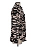 Bebe Animal Print Black Brown Long Sleeve Silk Top Size S - photo 4