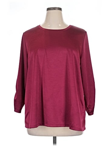 LOGO by Lori Goldstein 3/4 Sleeve Top (view 1)