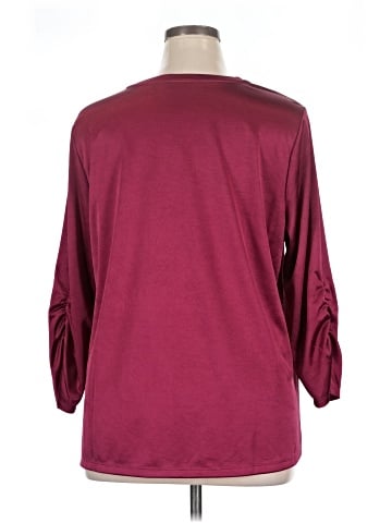 LOGO by Lori Goldstein 3/4 Sleeve Top (view 2)
