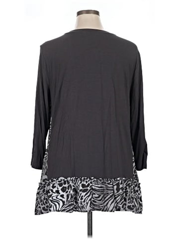 LOGO by Lori Goldstein 3/4 Sleeve Top (view 2)