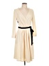 Diane von Furstenberg 100% Wool Solid Ivory Casual Dress Size 12 - photo 1