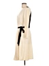 Diane von Furstenberg 100% Wool Solid Ivory Casual Dress Size 12 - photo 5