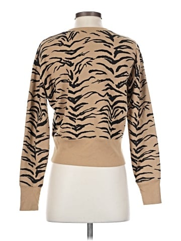 Madewell Crop Sweatshirt in Tiger Stripe (view 2)