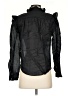 FRAME 100% Ramie Black Long Sleeve Blouse Size XS - photo 2