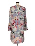 Eight Sixty 100% Polyester Print Gray Casual Dress Size M - photo 2