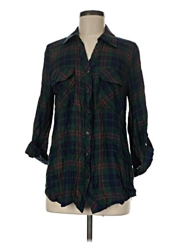 Mine 3/4 Sleeve Button-Down Shirt (view 1)