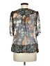 Zara Basic Floral Blue Gray 3/4 Sleeve Blouse Size M - photo 2