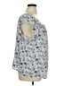 Ann Taylor LOFT 100% Polyester Blue Short Sleeve Blouse Size XL - photo 4