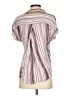 Harper Stripes Purple Short Sleeve Blouse Size S - photo 2