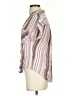 Harper Stripes Purple Short Sleeve Blouse Size S - photo 5