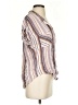 Harper Stripes Purple Short Sleeve Blouse Size S - photo 4