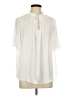 Naked Zebra 100% Polyester Ivory Short Sleeve Turtleneck Size L - photo 1