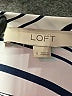 Ann Taylor LOFT 100% Polyester Stripes Ivory Short Sleeve Blouse Size S - photo 7
