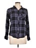 Rails 100% Rayon Plaid Purple Long Sleeve Button-Down Shirt Size L - photo 1