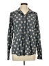 Ruff Hewn Print Gray Long Sleeve Button-Down Shirt Size L - photo 1