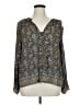 Faherty Blue Long Sleeve Blouse Size XL - photo 1