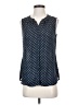 Banana Republic 100% Polyester Polka Dots Blue Sleeveless Blouse Size 2 - photo 1