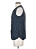 Banana Republic 100% Polyester Polka Dots Blue Sleeveless Blouse Size 2 - photo 5