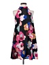 Crosby 100% Polyester Print Black Cocktail Dress Size XS - photo 1