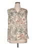 Violet & Claire 100% Polyester Floral Gray Sleeveless Blouse Size XL - photo 1