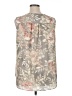 Violet & Claire 100% Polyester Floral Gray Sleeveless Blouse Size XL - photo 2