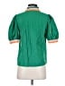 THML Color Block Green Short Sleeve Blouse Size XS - photo 2