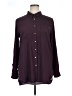 Calvin Klein 100% Polyester Solid Burgundy Long Sleeve Blouse Size XL - photo 1