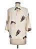 DKNYC 100% Polyester Ivory 3/4 Sleeve T-Shirt Size M - photo 2