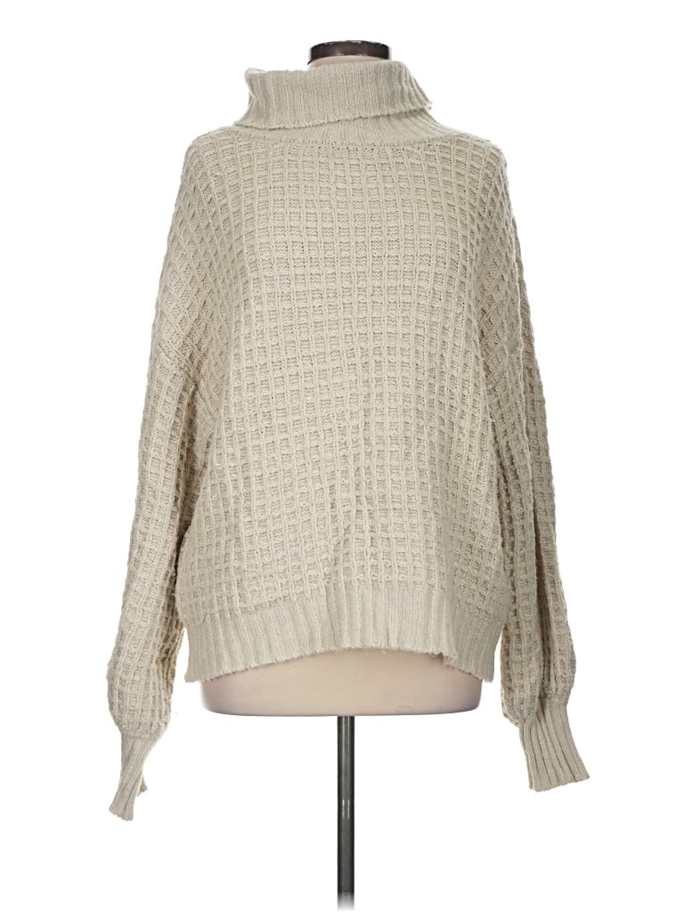 Pre-owned By Together Turtleneck Sweater In Tan