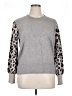 Tribal Animal Print Gray Pullover Sweater Size XL - photo 1