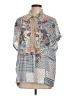 Johnny Was Print Blue Short Sleeve Blouse Size L - photo 1