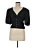 FRAME 100% Polyester Black Short Sleeve Henley Size M - photo 1