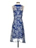 CAbi 100% Polyester Paisley Blue Cocktail Dress Size XS - photo 2